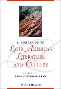 A Companion to Latin American Literature and Culture