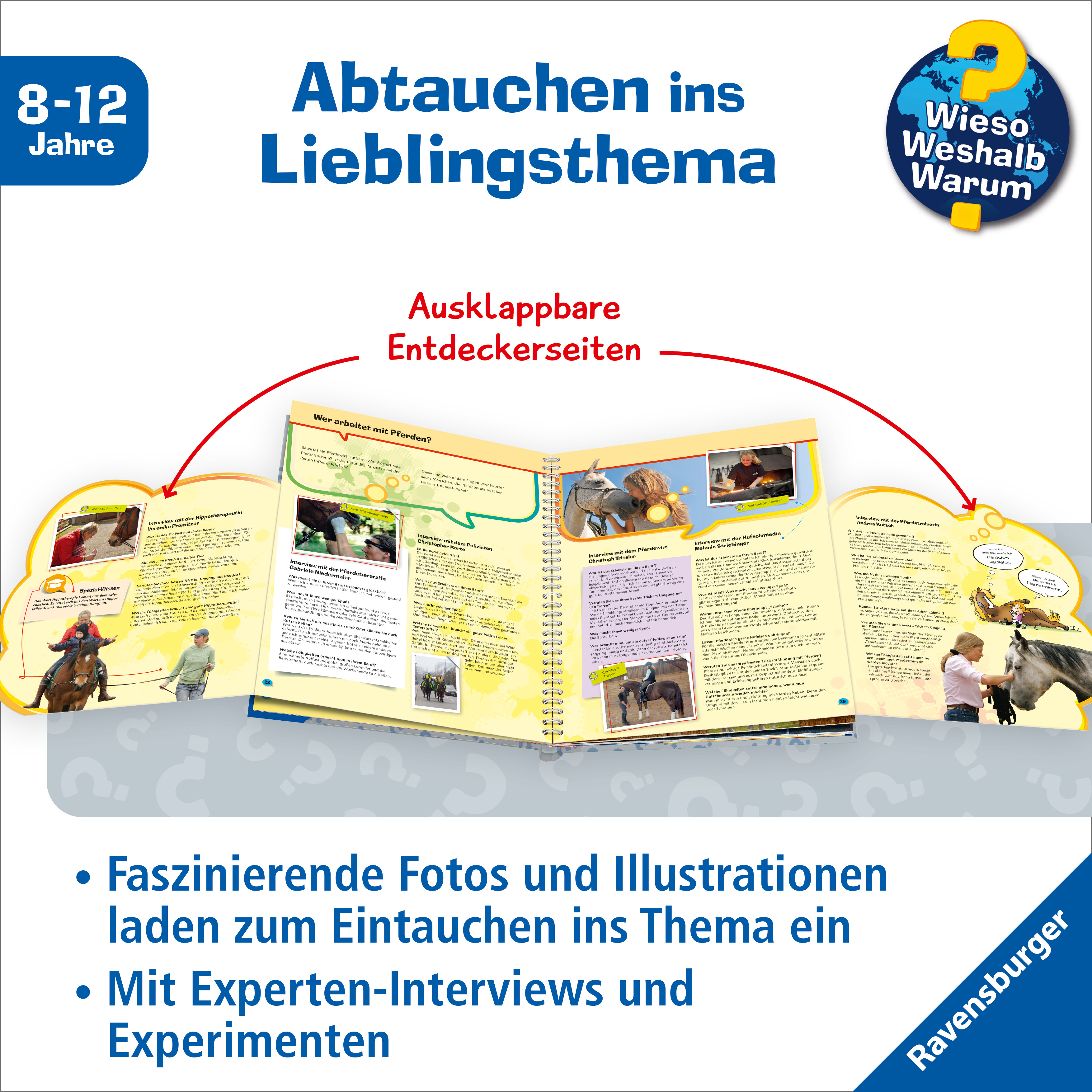 Beispielinhalt (Bild) Wieso? Weshalb? Warum? ProfiWissen, Band 4 - Pferde