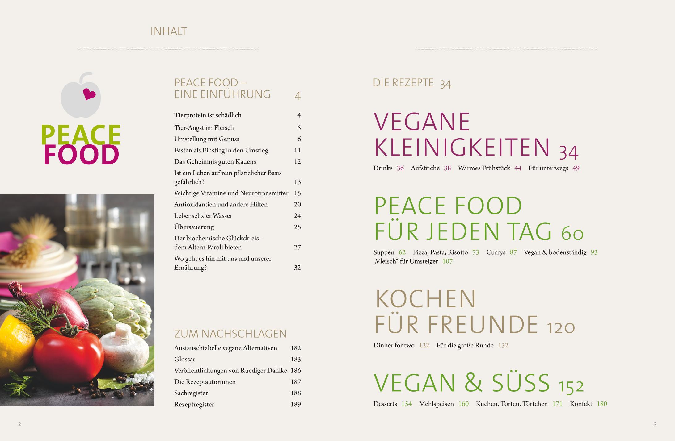 Beispielinhalt (Bild) Peace Food - Das vegane Kochbuch