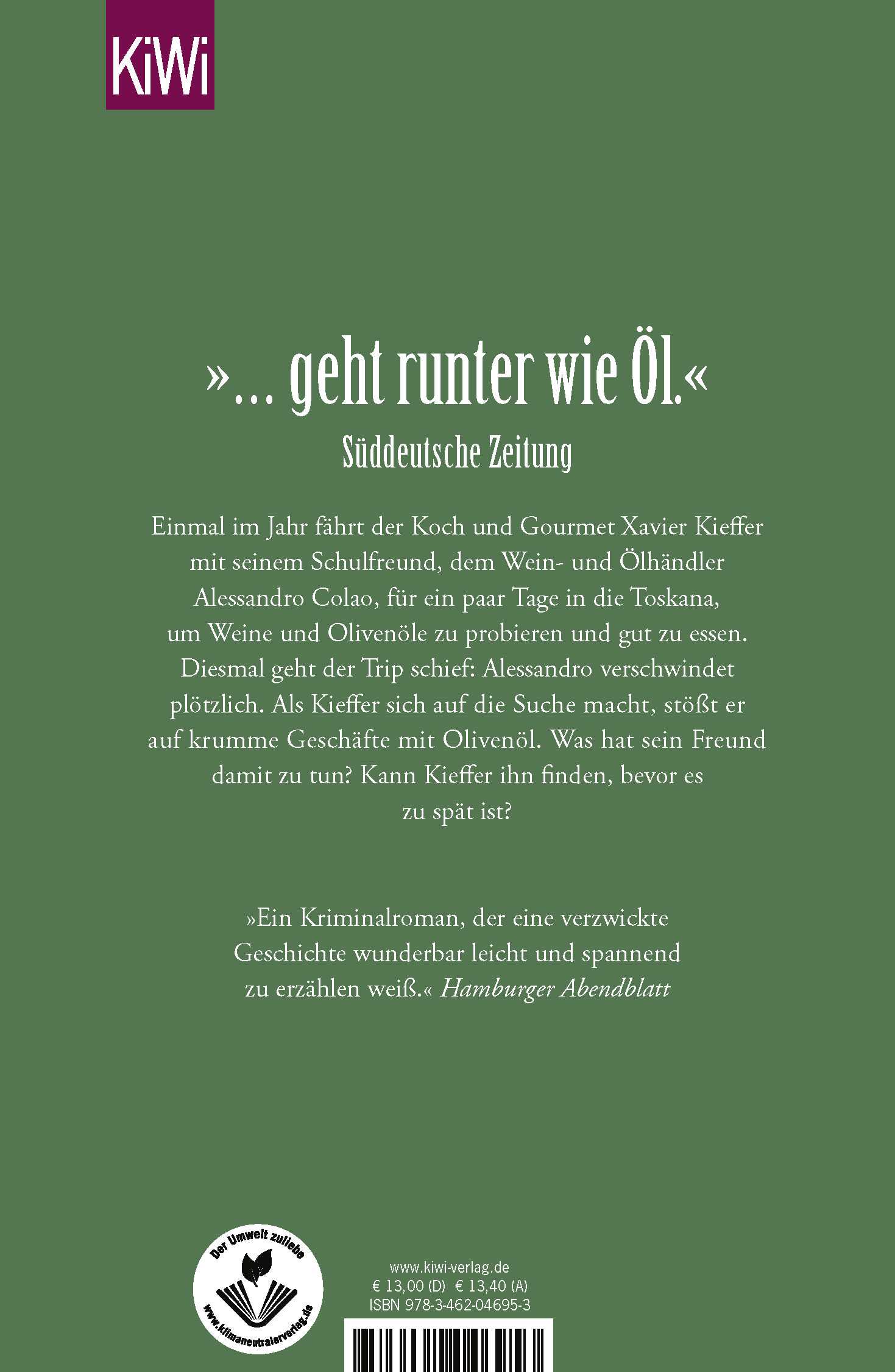 Rückseitencover Tödliche Oliven