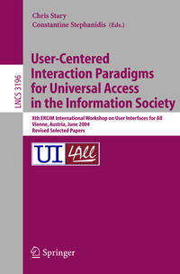 Vorderes Coverbild User-Centered Interaction Paradigms for Universal Access in the Information Society