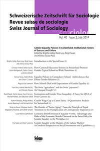 Vorderes Coverbild Schweizerische Zeitschrift für Soziologie 40/2