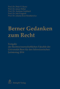 Vorderes Coverbild Berner Gedanken zum Recht