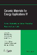 Ceramic Materials for Energy Applications IV