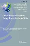 Open Source Systems: Long-Term Sustainability