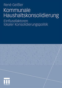 Vorderes Coverbild (hohe Qualität) Kommunale Haushaltskonsolidierung