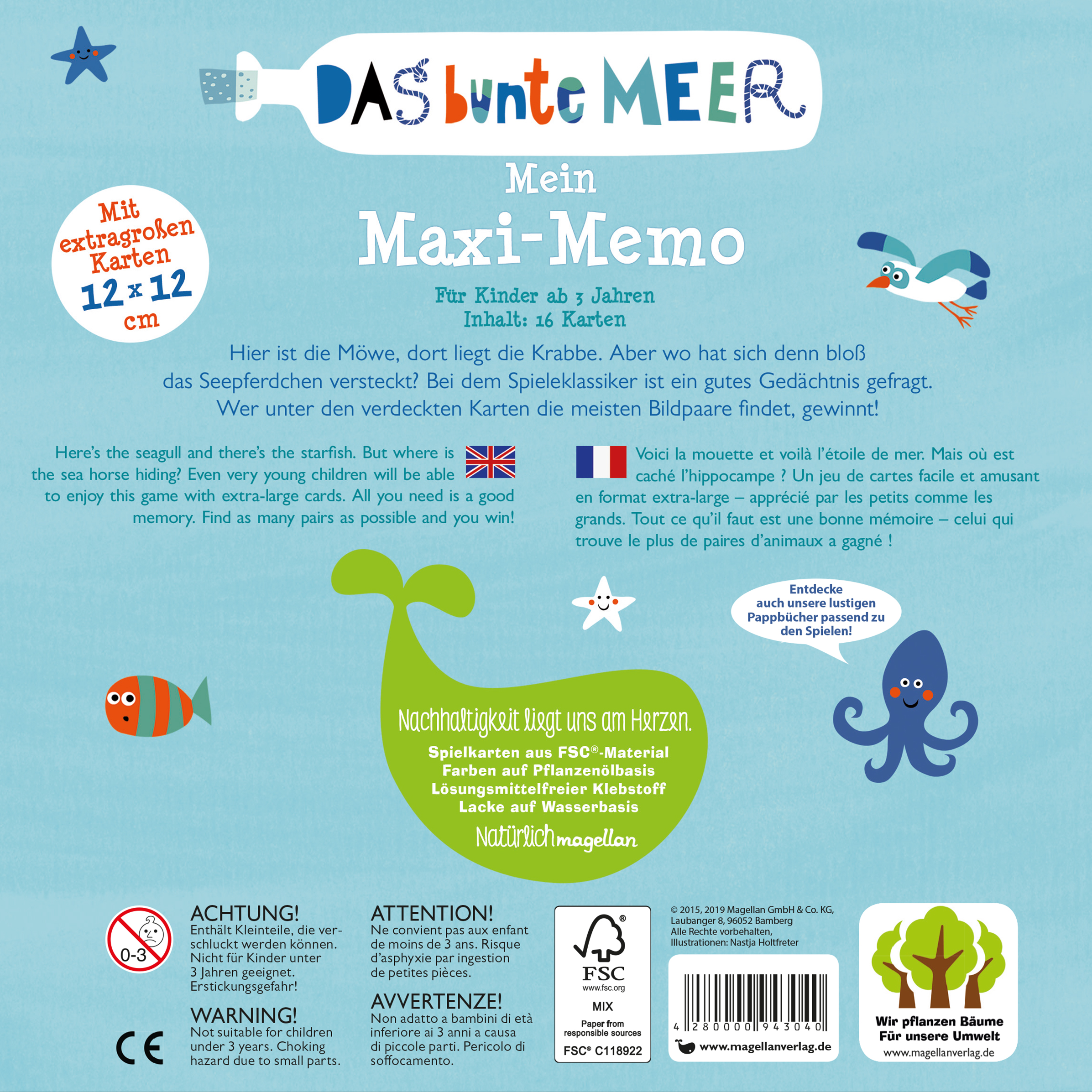 Rückseitencover Das bunte Meer - Mein Maxi-Memo