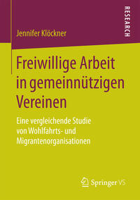 Vorderes Coverbild (hohe Qualität) Freiwillige Arbeit in gemeinnützigen Vereinen
