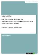 Das Phänomen "Burnout" als "Modekrankheit" der Postmoderne mit Blick auf die sozialen Berufe