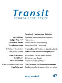 Vorderes Coverbild Transit 47. Europäische Revue
