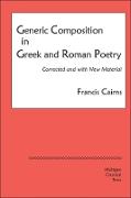 Generic Composition in Greek and Roman Poetry