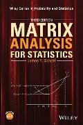 Matrix Analysis for Statistics