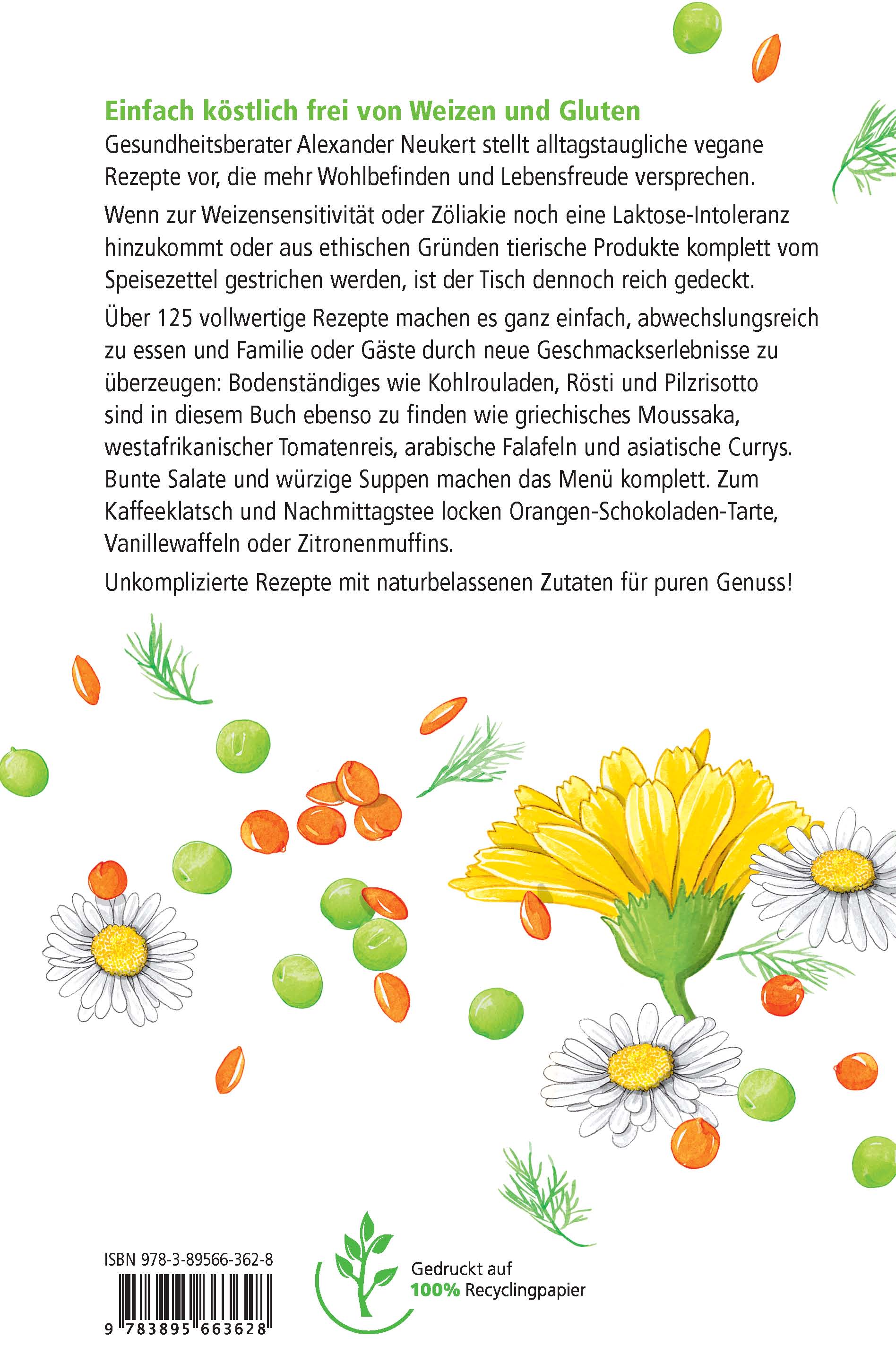 Rückseitencover Glutenfrei vegan