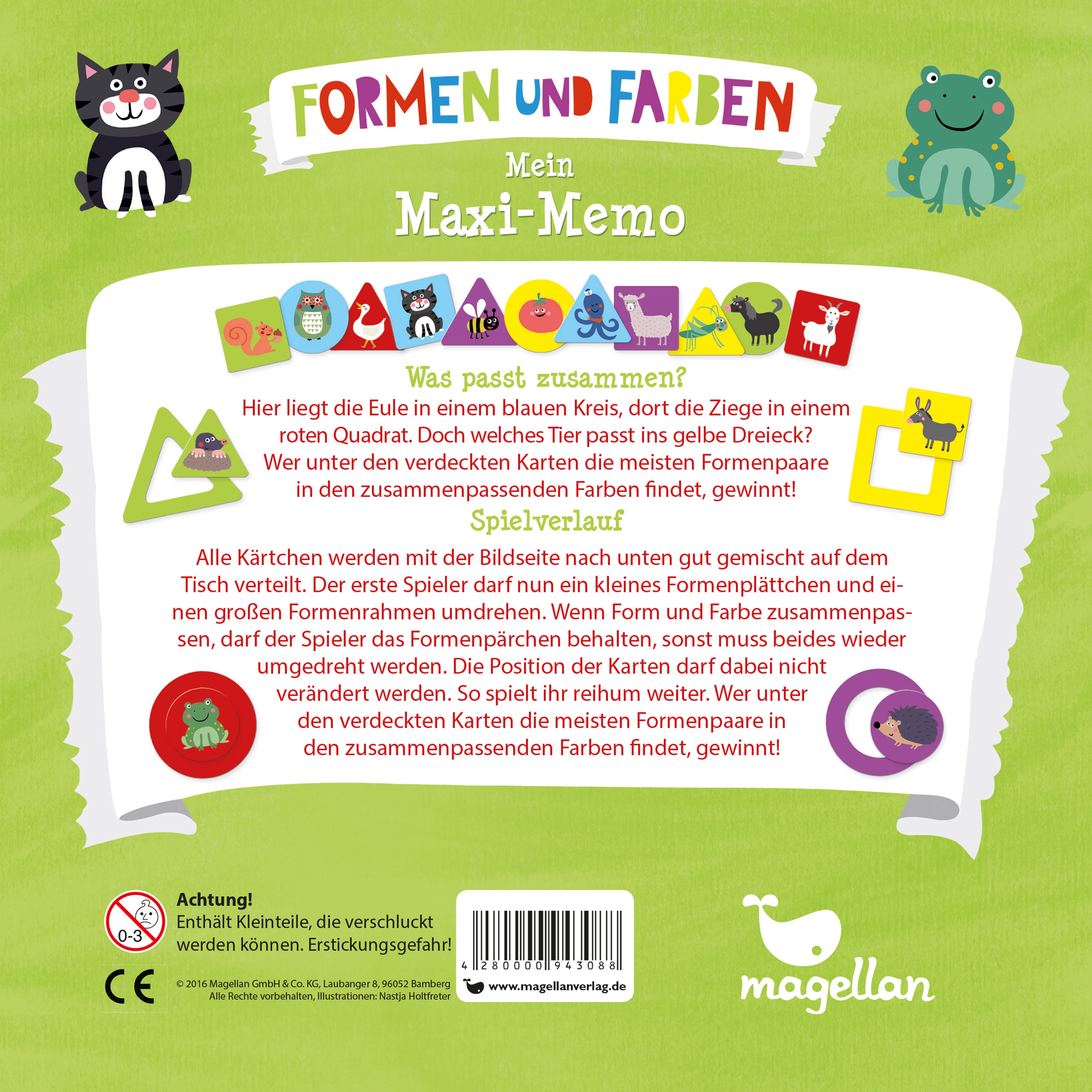 Rückseitencover Eckig, rund und kunterbunt - Mein Maxi-Memo - Formen und Farben