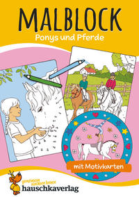 Vorderes Coverbild Malbuch ab 4 Jahre für Junge und Mädchen - Pferde