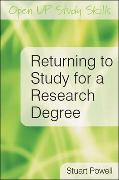 Vorderes Coverbild Returning to Study for a Research Degree