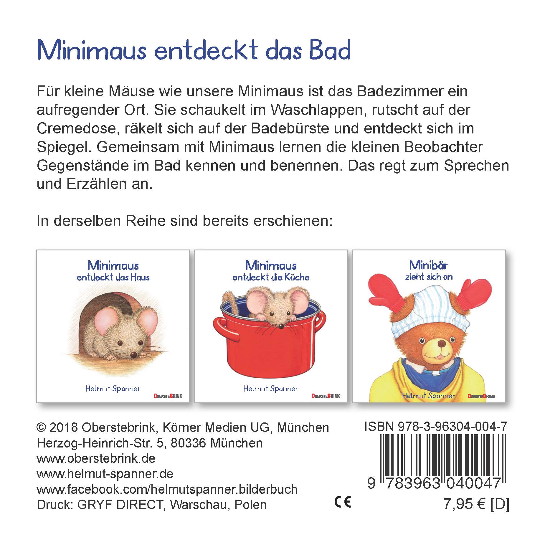 Rückseitencover Minimaus entdeckt das Bad