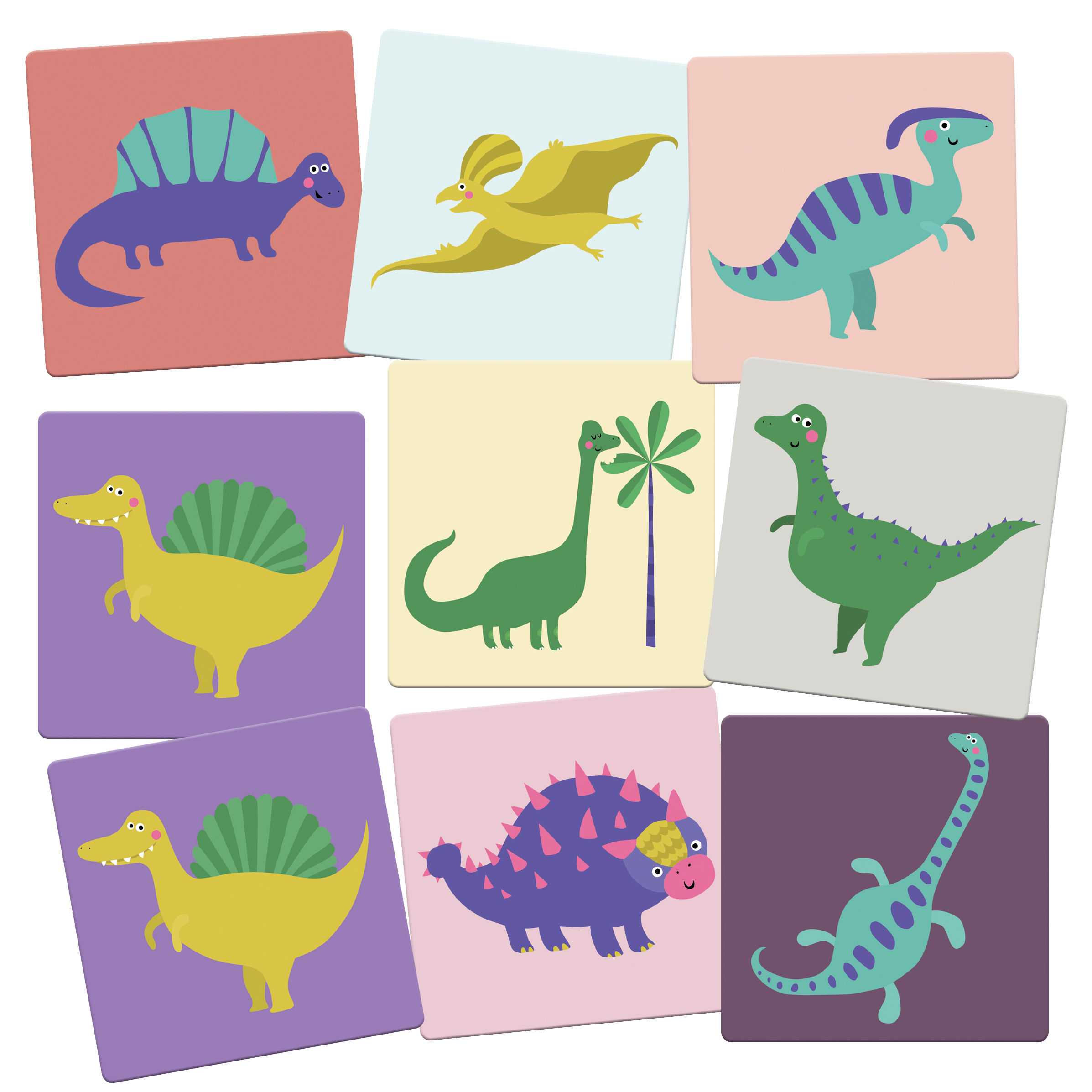 Beispielinhalt (Bild) Die bunten Dinos - Mein Maxi-Memo