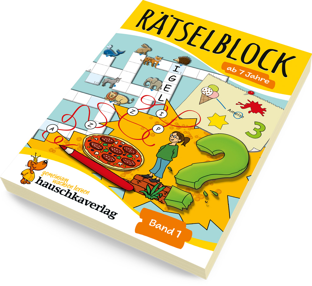 Beispielinhalt (Bild) Rätselblock ab 7 Jahre, Band 1, A5-Block