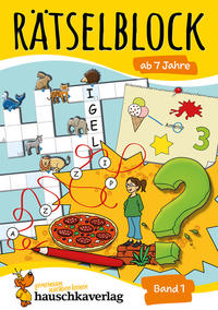 Vorderes Coverbild Rätselblock ab 7 Jahre, Band 1, A5-Block