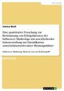 Eine quantitative Forschung zur Bestimmung von Erfolgsfaktoren des Influencer Marketings mit anschließender Indexerstellung zur Identifikation unternehmensrelevanter Meinungsführer