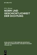 Vorderes Coverbild Norm und Geschichtlichkeit der Dichtung