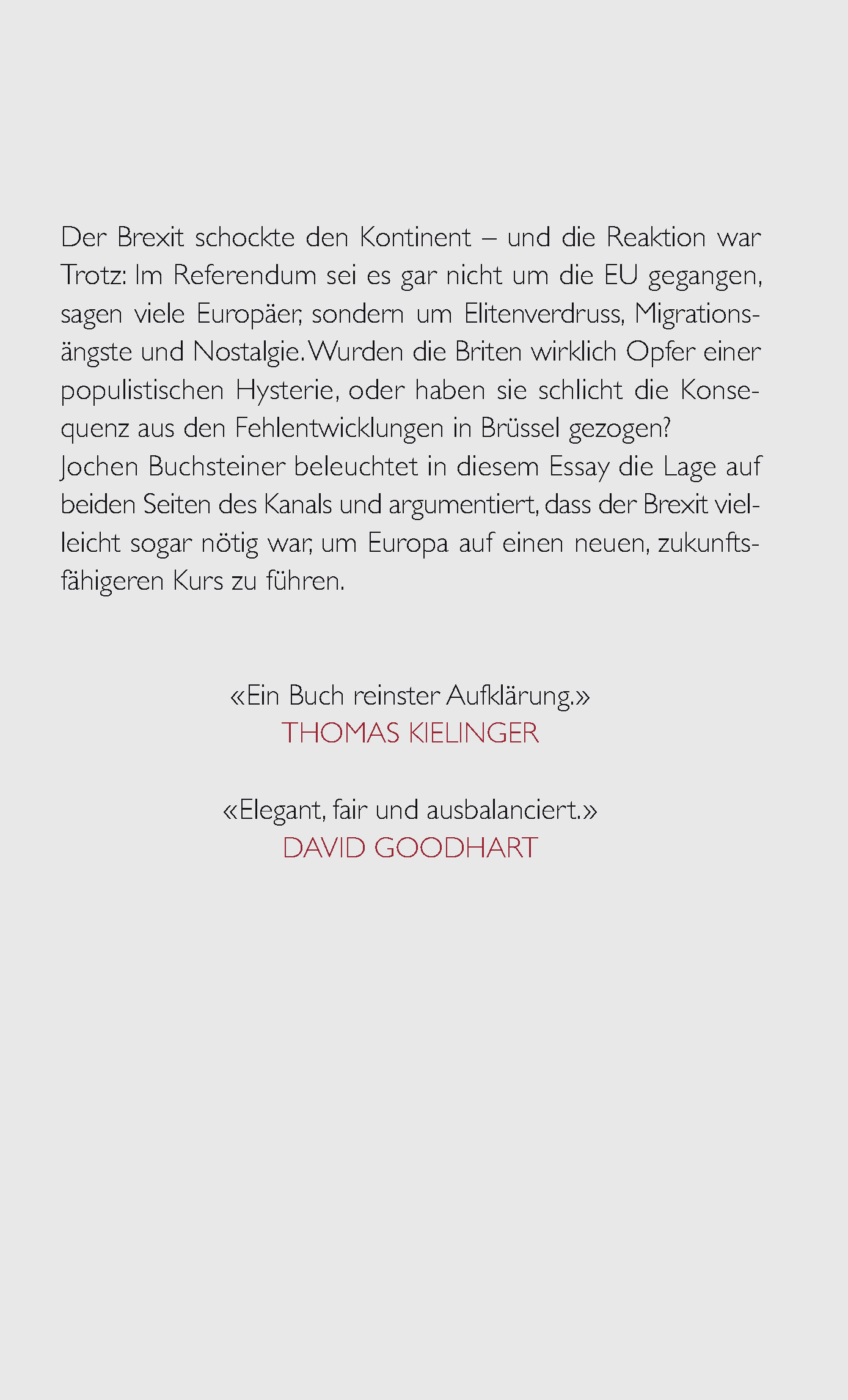 Rückseitencover Die Flucht der Briten aus der europäischen Utopie