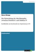 Die Entwicklung des Machtkampfes zwischen Friedrich I. und Hadrian IV