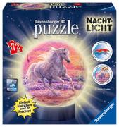 3D Puzzle Nachtlicht Pferde am Strand