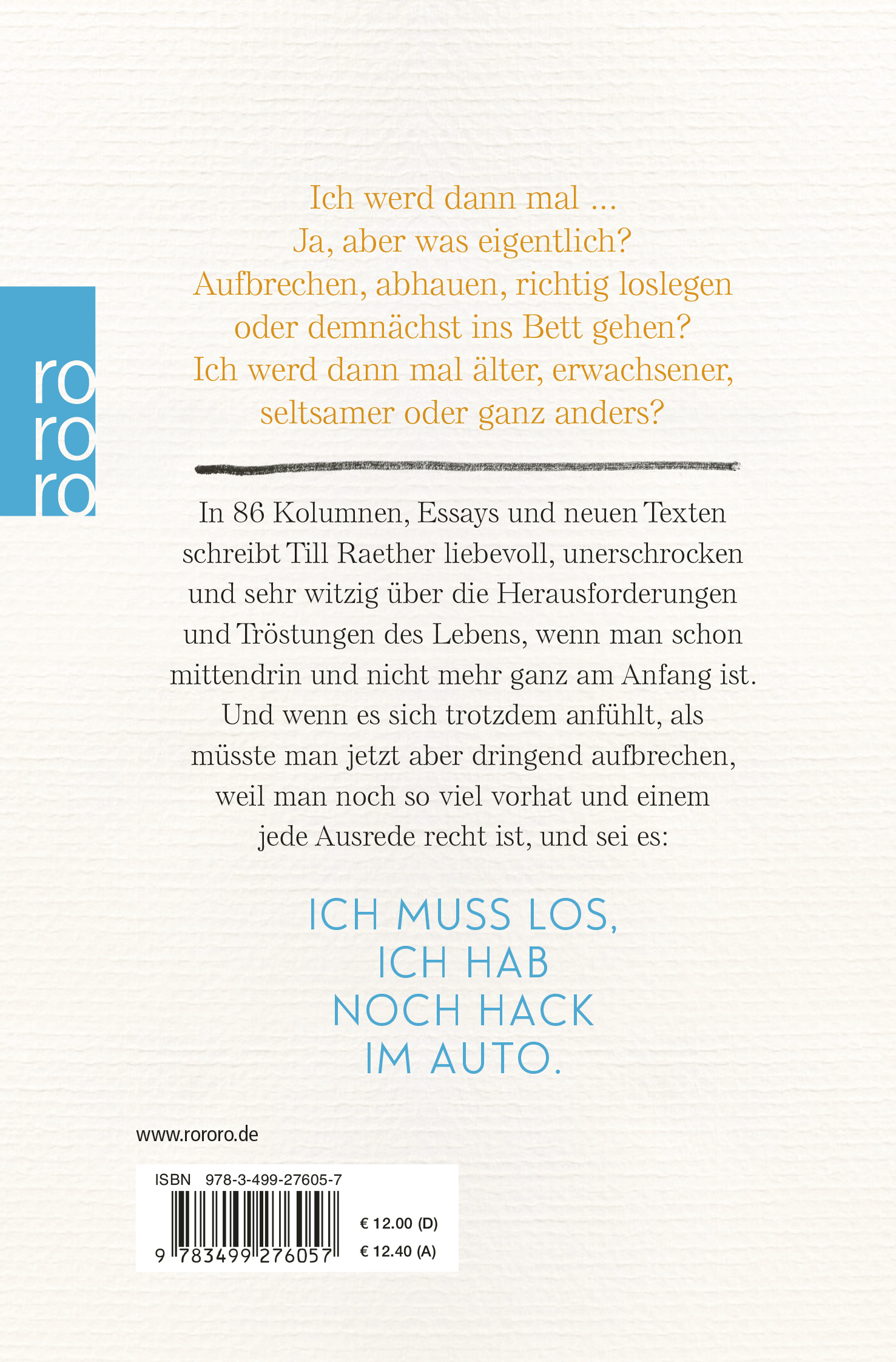 Rückseitencover Ich werd dann mal