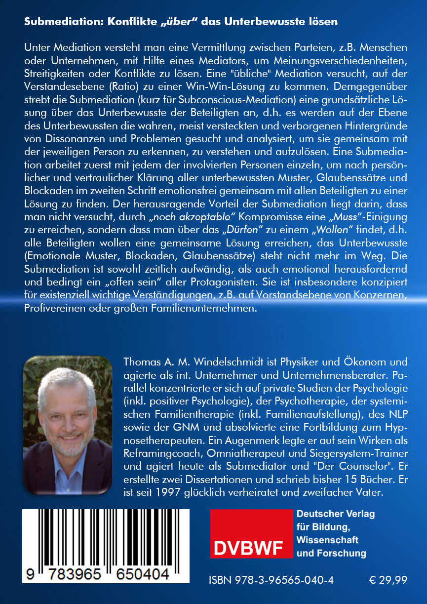 Rückseitencover Submediation