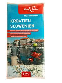 Vorderes Coverbild Motorradkarten Set Kroatien Slowenien