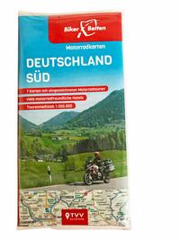 Vorderes Coverbild Motorradkarten Set Deutschland Süd