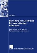 Bewertung von Kreditrisiko bei unvollständiger Information