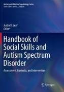 Handbook of Social Skills and Autism Spectrum Disorder