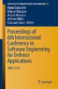 Proceedings of 6th International Conference in Software Engineering for Defence Applications