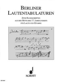 Vorderes Coverbild Berliner Lautentabulaturen