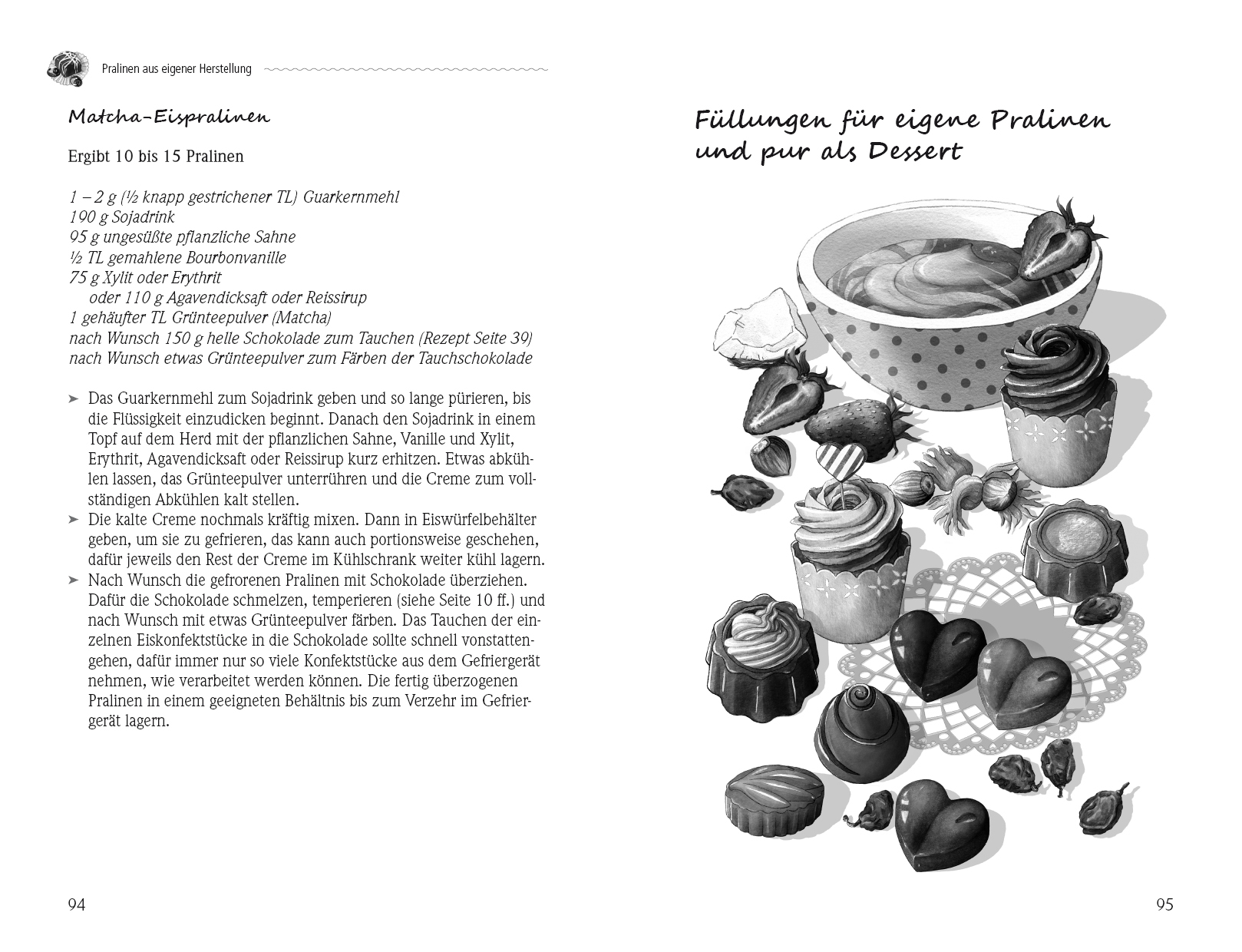 Beispielinhalt (Bild) Vegane Pralinen und Konfekt