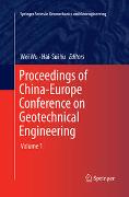 Proceedings of China-Europe Conference on Geotechnical Engineering