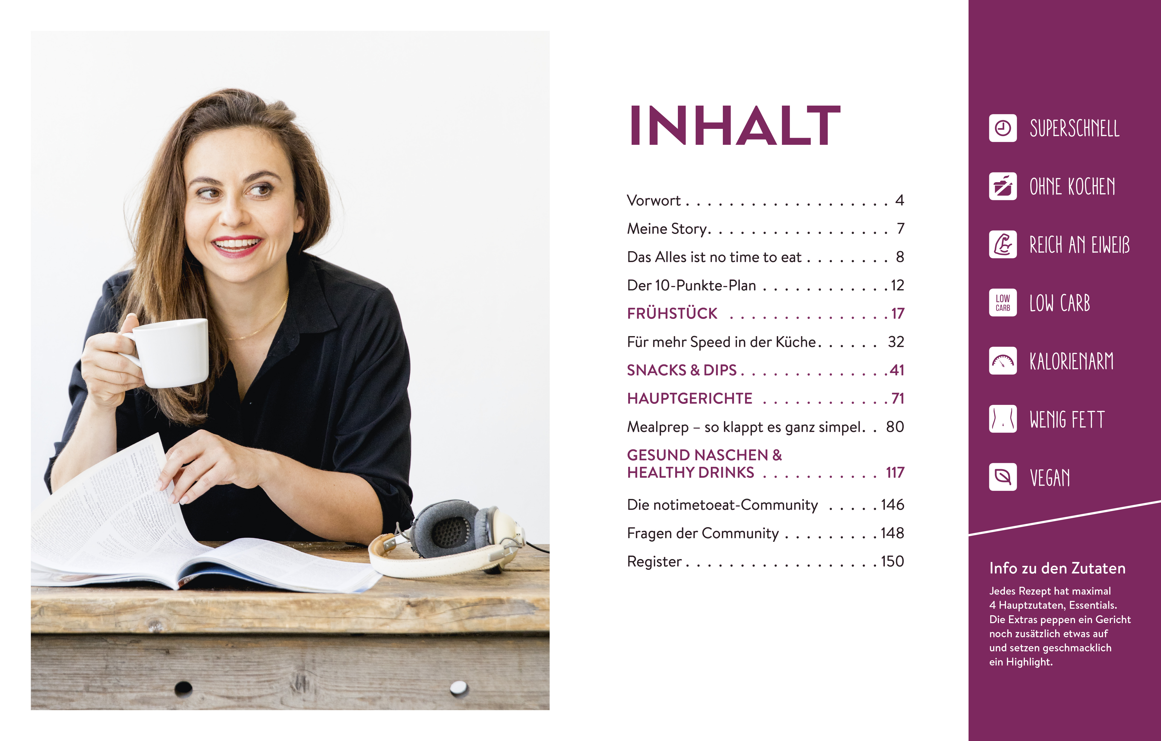 Beispielinhalt (Bild) No time to cook – Das Kochbuch