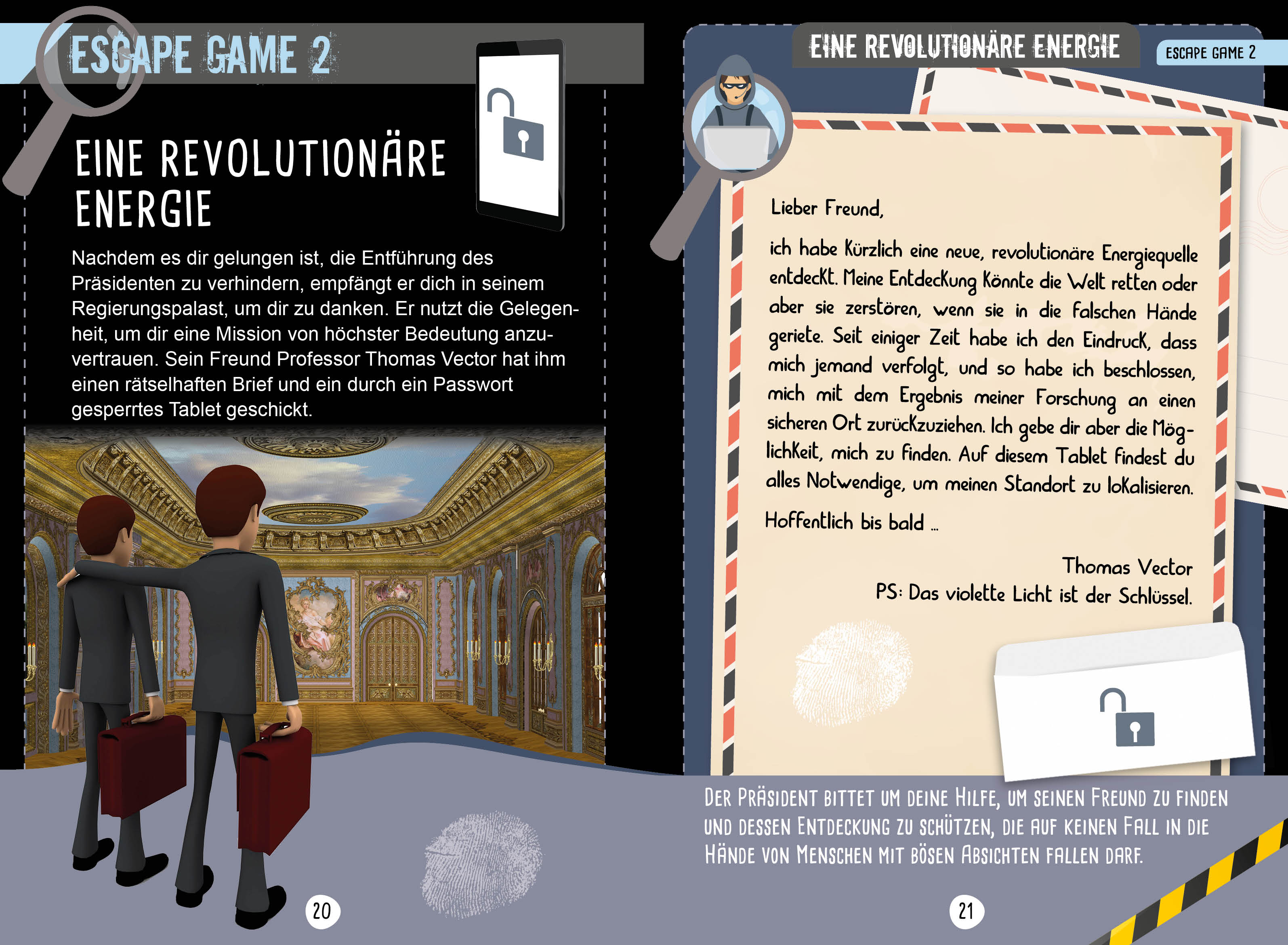 Beispielinhalt (Bild) Escape Games Level 2 (grün) – Löse die Rätsel! – 10 Escape Games ab der 5. Klasse