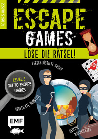 Vorderes Coverbild Escape Games Level 2 (grün) – Löse die Rätsel! – 10 Escape Games ab der 5. Klasse
