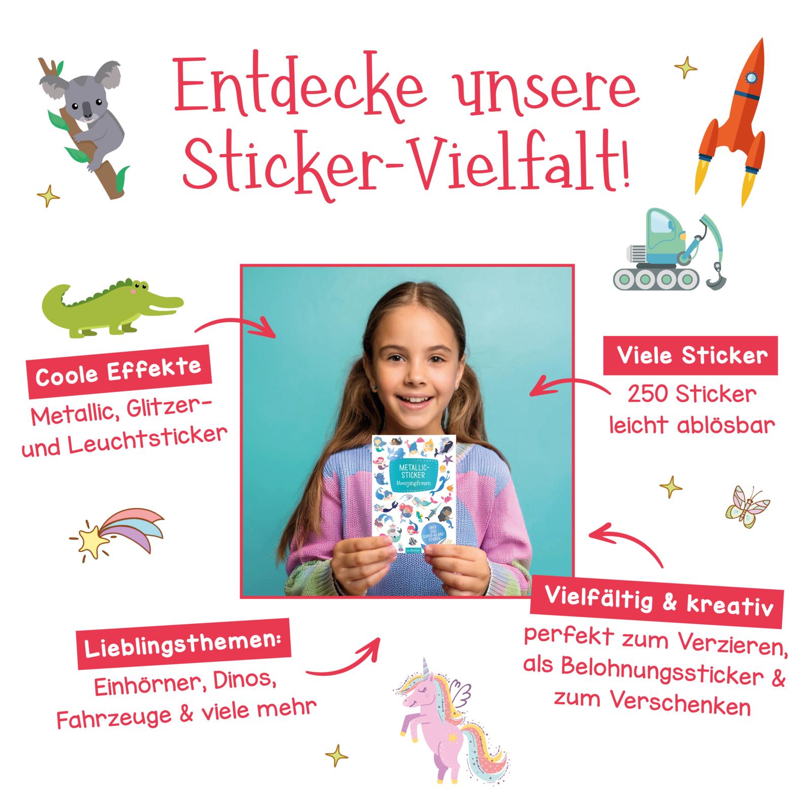 Beispielinhalt (Bild) Glitzerspaß – Pferde-Sticker