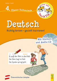 Vorderes Coverbild Lernen mit Teo und Tia Deutsch – 4. Klasse Volksschule mit CD