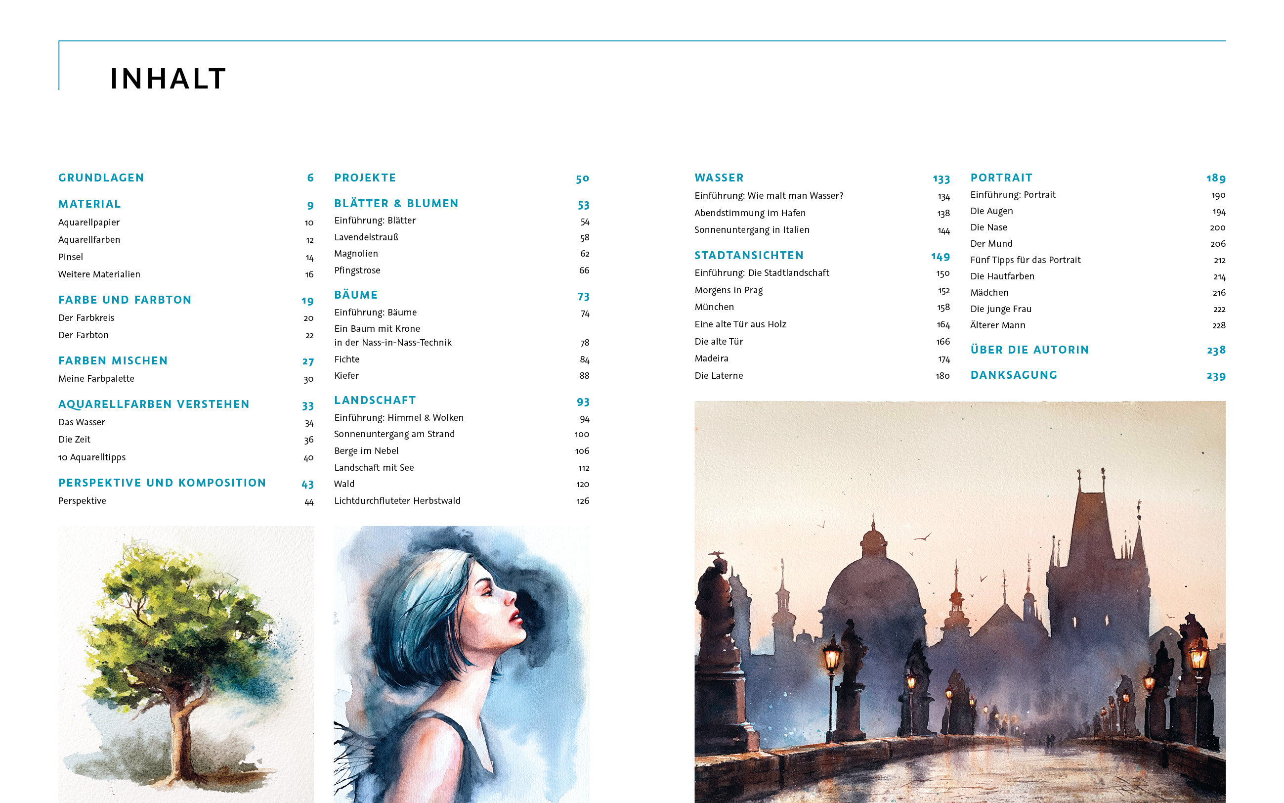 Beispielinhalt (Bild) Die Kunst der Aquarellmalerei – das große Watercolor-Grundlagenwerk