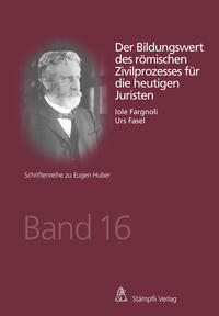 Vorderes Coverbild Der Bildungswert des römischen Zivilprozesses für die heutigen Juristen