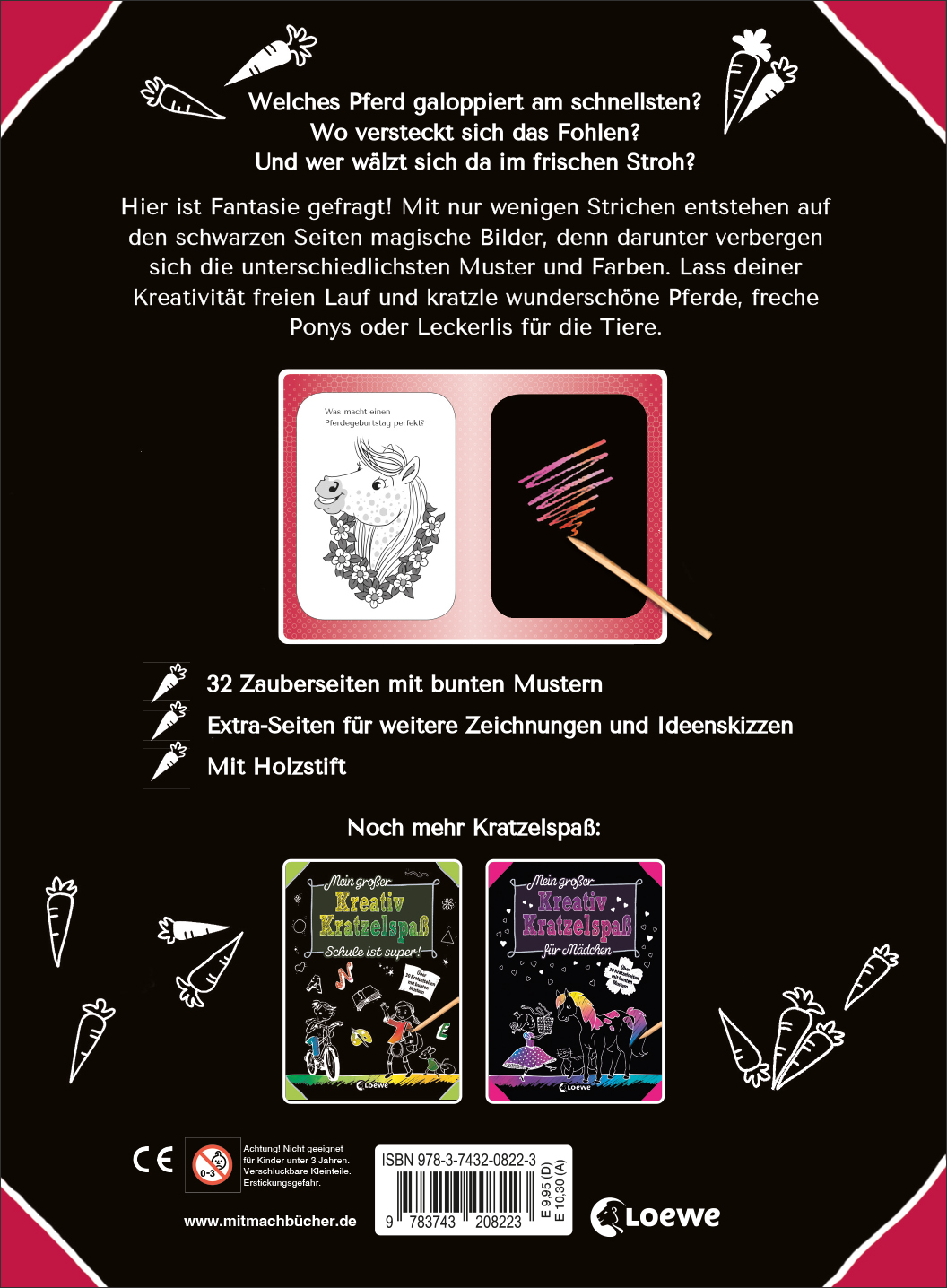 Rückseitencover Mein großer Kreativ-Kratzelspaß: Pferde
