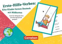 Vorderes Coverbild Erste-Hilfe-Verben: Kita-Kinder lernen Deutsch mit Bildkarten