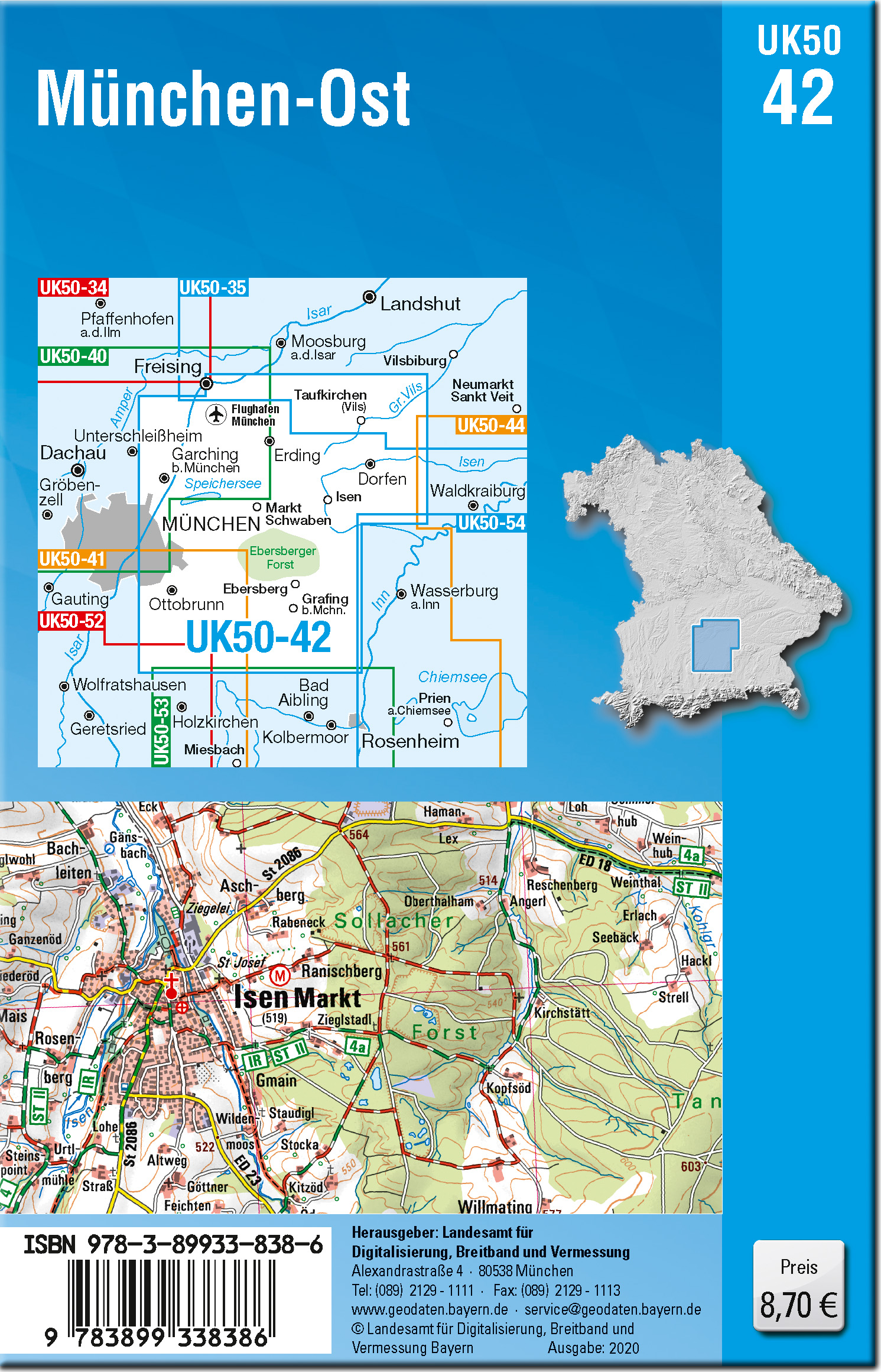 Rückseitencover UK50-42 München-Ost, Dorfen, Ebersberg, Erding