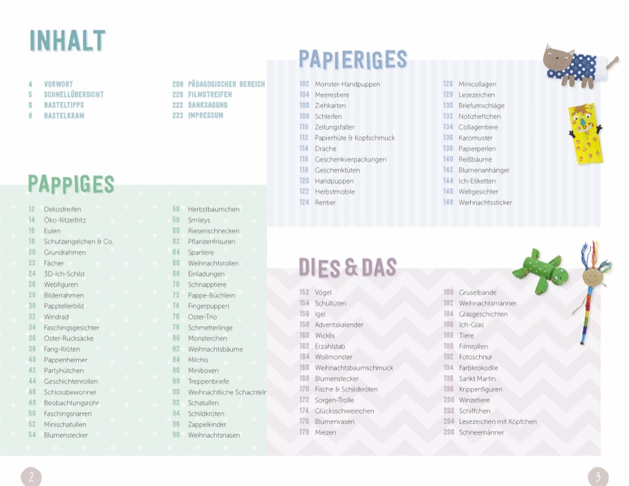 Beispielinhalt (Bild) Bunt & kreativ - Das Bastelbuch für Kinder